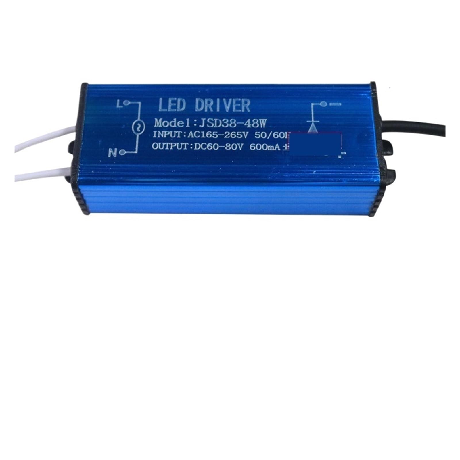 Ballast intégré panneau LED 38-48w transformateur alimentation 600mA femelle plafond