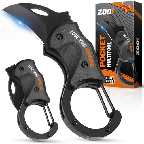 Valentines Day Gifts for Him, Pocket Carabiner Gadgets, Mens Valentines Gifts, Anniversary Birthday Gift for Men Dad Husband Him Grandpa, EDC Gadgets Tool Gift for Men