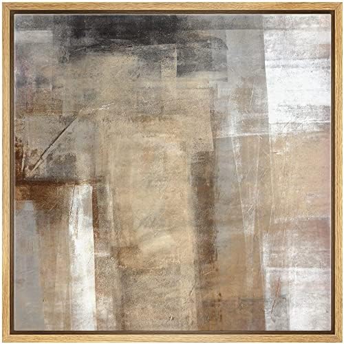 SIGNWIN Framed Canvas Print Wall Art Faded Textured Brown, Black ...