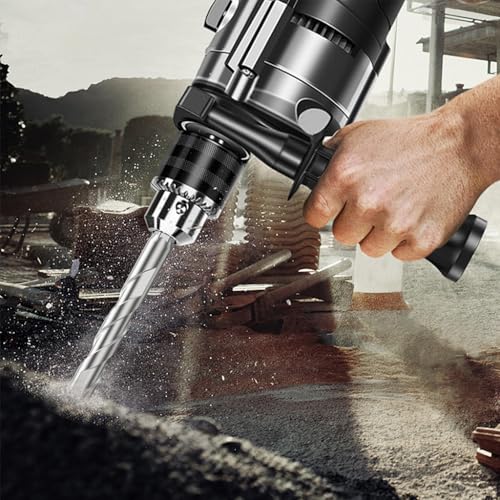 Image of Serplex 8Pcs Cemented Carbide Drill Bits Set 6mm 8mm 10mm 12mm Masonry Drill Bits for Concrete Brick Stone Ceramic Tile Glass High Hardness Skewed Head 1 /4 Inch Hex Eccentric Twist Drills Bit