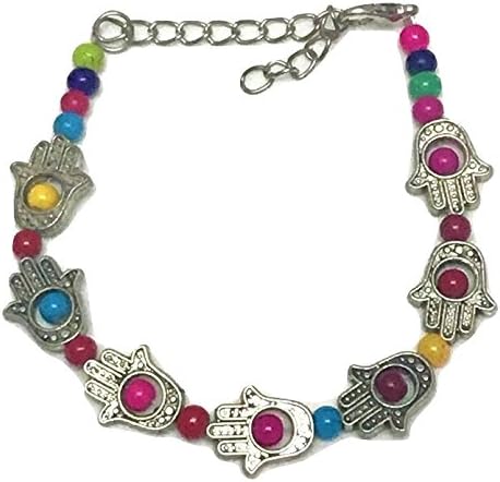 Multicolor Khamsa Beaded Bracelet