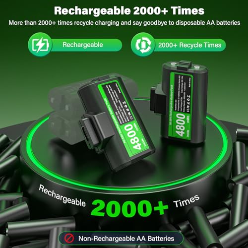 Javrunwof X03-BATTERY FOR XBOX Rechargeable Controller Battery Pack For Xbox,2X4800Mwh(2000Mah) Batteries Pack thumb #3