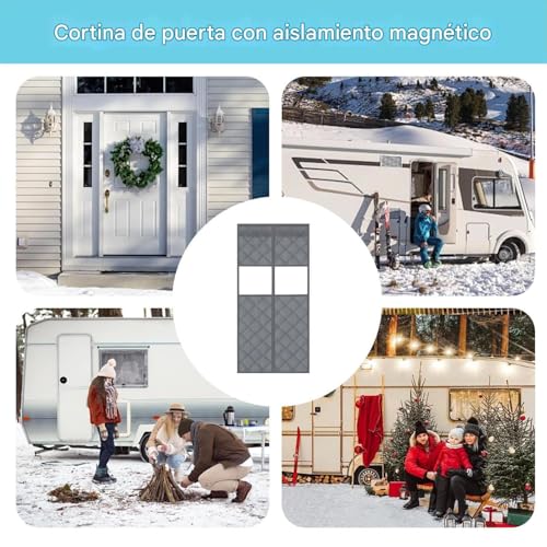 Housse de porte pour l'hiver imperméable avec fenêtre transparente