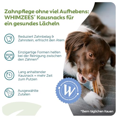 WHIMZEES Stix S, 28 Stück – Größe S, Kaustangen für kleine Hunde zur Zahnpflege, Getreidefrei, Natürlich, ohne Zuckerzusatz
