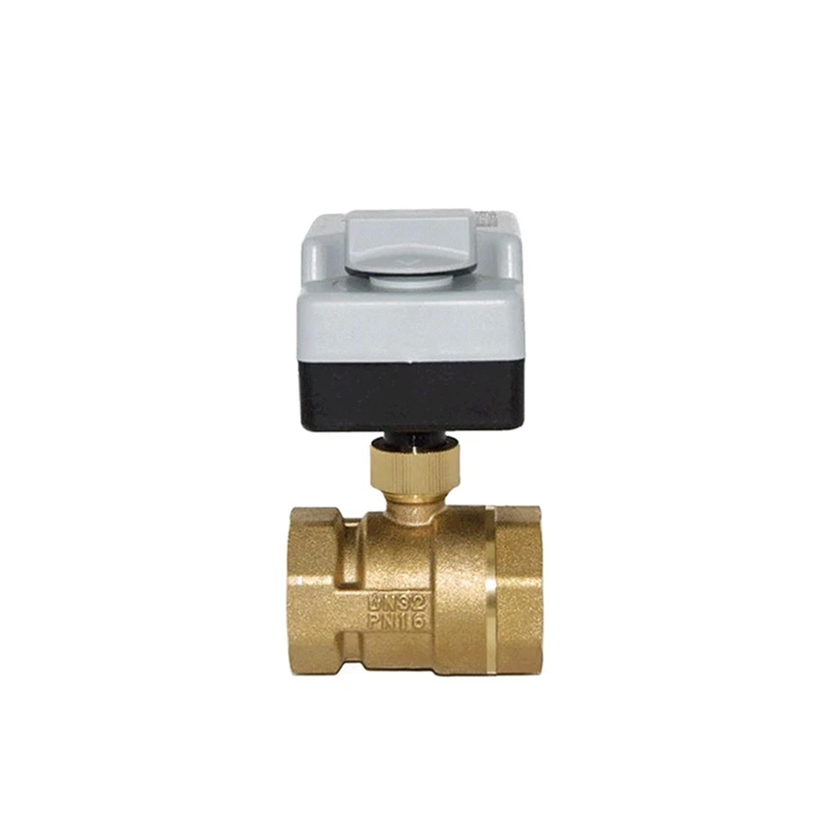 Valvola a sfera motorizzata da 1/2" 3/4" 1" 2" 220V Valvola a sfera in ottone con controllo a due punti a tre fili con interruttore manuale(3/4")