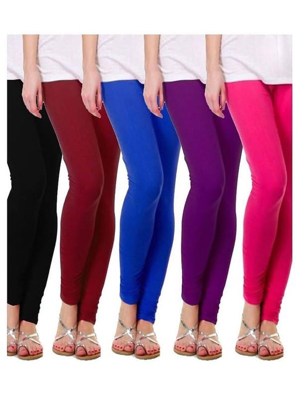 Women's Cotton Ankle Length Leggings Pack of 5 Multicolour-picture-46