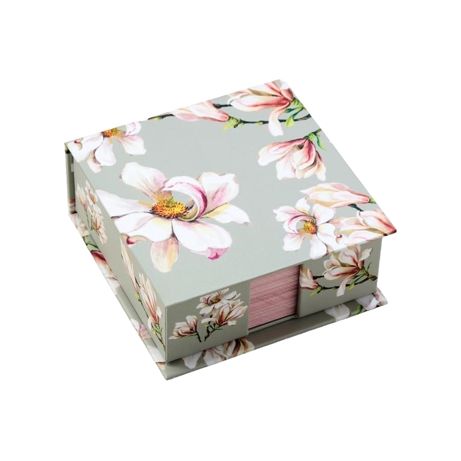 Zettelbox Magnolie porte notes fleuri pour embellir l'espace de travail