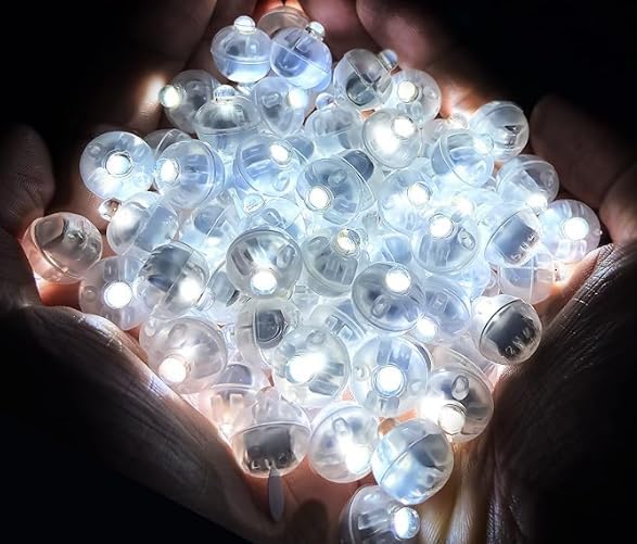 LED Balloon Lights with Hook Long Standby Time Mini Light Battery Powered, Waterproof Round Ball Lights for Paper Lantern Party Christmas Birthday Wedding (Pink, 50 Pcs Flashing)