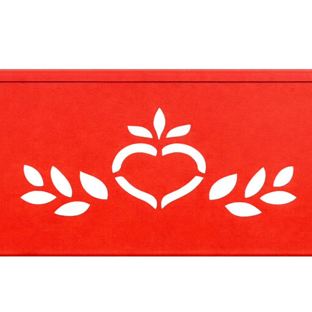 DanDiBo Gartenbank Metall Wetterfest Rot 120 cm 2 Sitzer Sitzbank Passion 121495 Eisen Blumenbank Garten