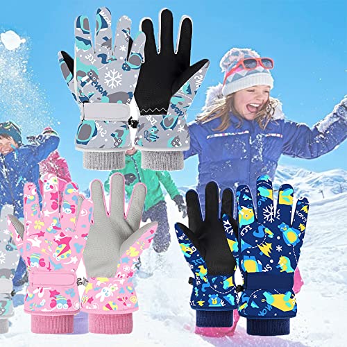 Crianças Luvas de Esqui de Inverno Neve, Luvas Quentes à Prova de Vento Esqui Snowboard Sport Luvas