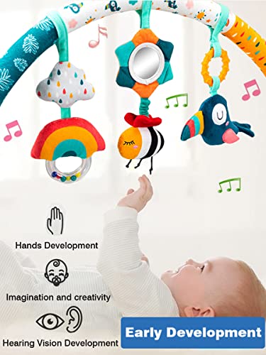 Image of Pau1Hami1ton Baby Stroller Arch Toys, Car Seat Toys,Bouncer Toy Bar /Mobile for Bassinet,Adjustable Baby Hanging Toys Fit for Crib Bed,Stroller,Car Seat.S-19(Bee)