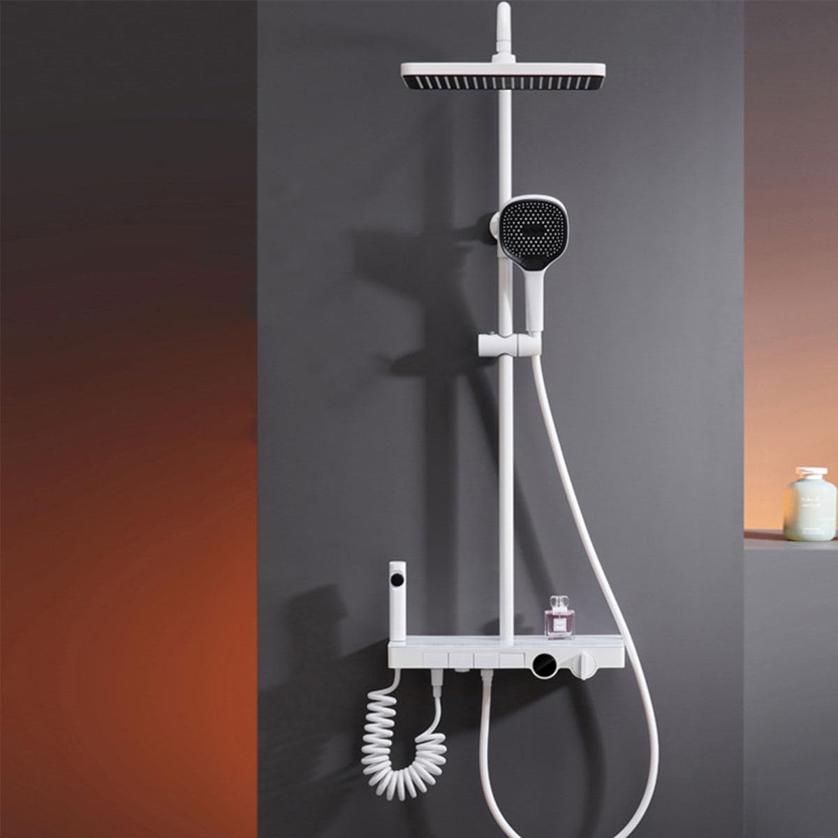 Système de douche à touches de piano et affichage LED actif