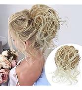Deethens Messy Hair Bun Hairpiece Long Wavy Tousled Updo Scrunchies Hair Pieces Ponytail Hair Ext...