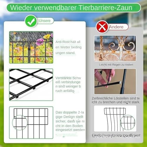Clôture de jardin pour animaux résistante intempéries lot - 5