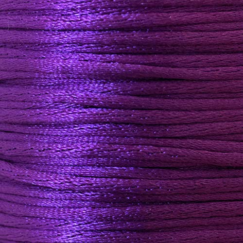 Aranato Cordón de satén 100 Metros 2mm de Grosor. Sedoso y Elegante. Multiusos, Púrpura Cover