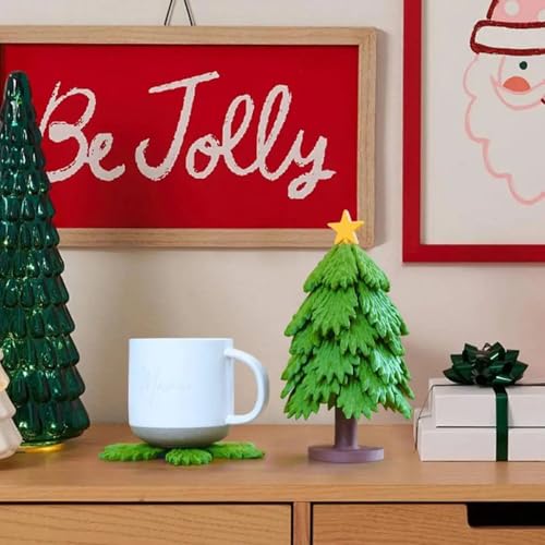 Ensemble de sapin de Noël extensible décoration de cuisine dessous de verre durable - 8