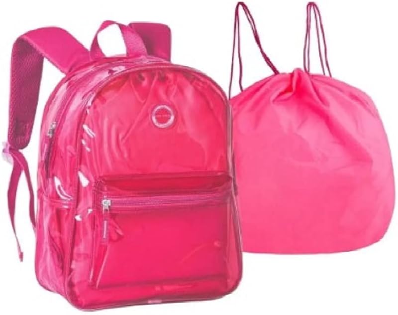 Mochila De Costa C/Bolsa Removível Neon Rosa 17 Mochila De Costa C/Bolsa Removível Neon Rosa 17
