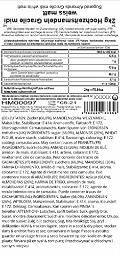 EinsSein 2kg Suiker amandelen bruiloft Gracile midi wit mat suikerbonen wit bruitssuiker dragees confetti kleuren pure… - Afbeelding 3