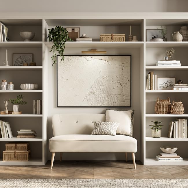 Sofá de 2 plazas arena ideal para crear un rincón de lectura en el dormitorio