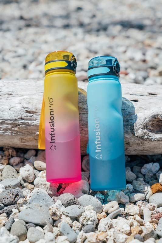 Infusion Pro 32 oz Fruit Infuser Water Bottle with Time Marker - Flip Top Locking Lid, Insulated Sleeve & 50 Recipe Fruit Infusion Water eBook : Leak Proof : for Gym, Sports, Travel : Unique Gift Idea - Image 8