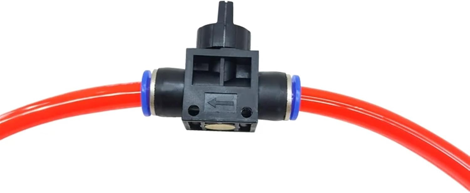 6PCS HVFF4/6/8/10/12 Pneumatic Air 2 Way Quick Fittings Push Connector Tube Hose Plastic(HVFF6 (6PCS))