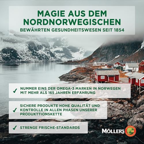 Moller’s ® | Lebertran Kapseln | Omega-3-Fettsäuren DHA & EPA, Enthält Vitamin A, D & E, Unterstützt Immunsystem, Herzfunktion… – Ansicht 5