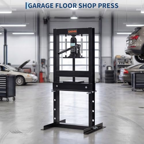 6 Ton Hydraulic Press, H-Frame Hydraulic Shop Press, Adjustable Benchtop Floor Hydraulic Press for Automotive Repair, Metalworking, Industrial Workshop,Black by Garvee - Image 9