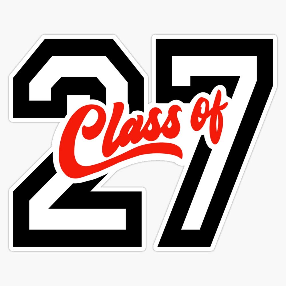 Class of 2027-27 Vinyl Stickers Waterproof Decal Car, Laptop, Bumper Stickers 5"
