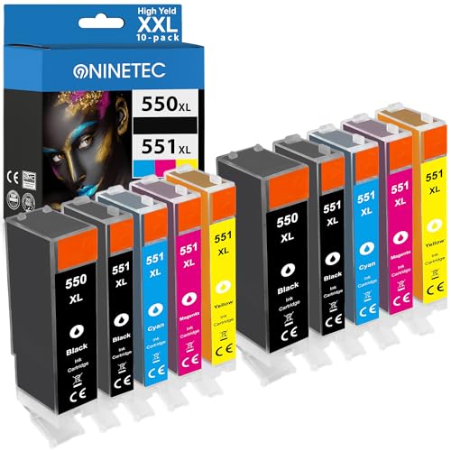 Cartuchos de tinta compatibles con PGI-550 XL, CLI-551 XL, Canon Pixma iP-7200, iP-7250, MX-925, iP-8750, iX-6850, MG-5450, MG-5550, MG-5650, MG-5655, MG-6350. MG -64 50 MG-6650 MG-7100 MG-7150
