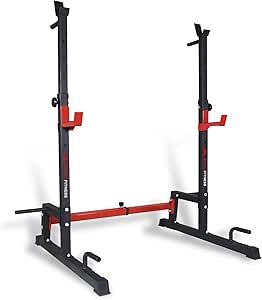 Jx Fitness Supporto Multifunzione, Rastrelliera Per Bilanciere, Altezza Regolabile, Per Casa, Palestra, Sollevamento Pesi, Panca Per Sollevamento Pesi, Stazione Di Spinta Portatile - Foto 7