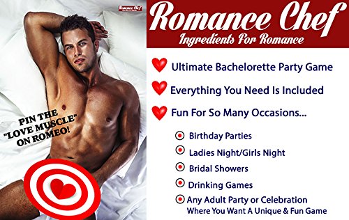 Bachelorette Party Games, Pin The Love Muscle On Romeo, 24" X 36", Perfect For Bachelorette Party Decorations, Ladies Night Out, 21St Birthday Party & Bridal Showers #TOP3