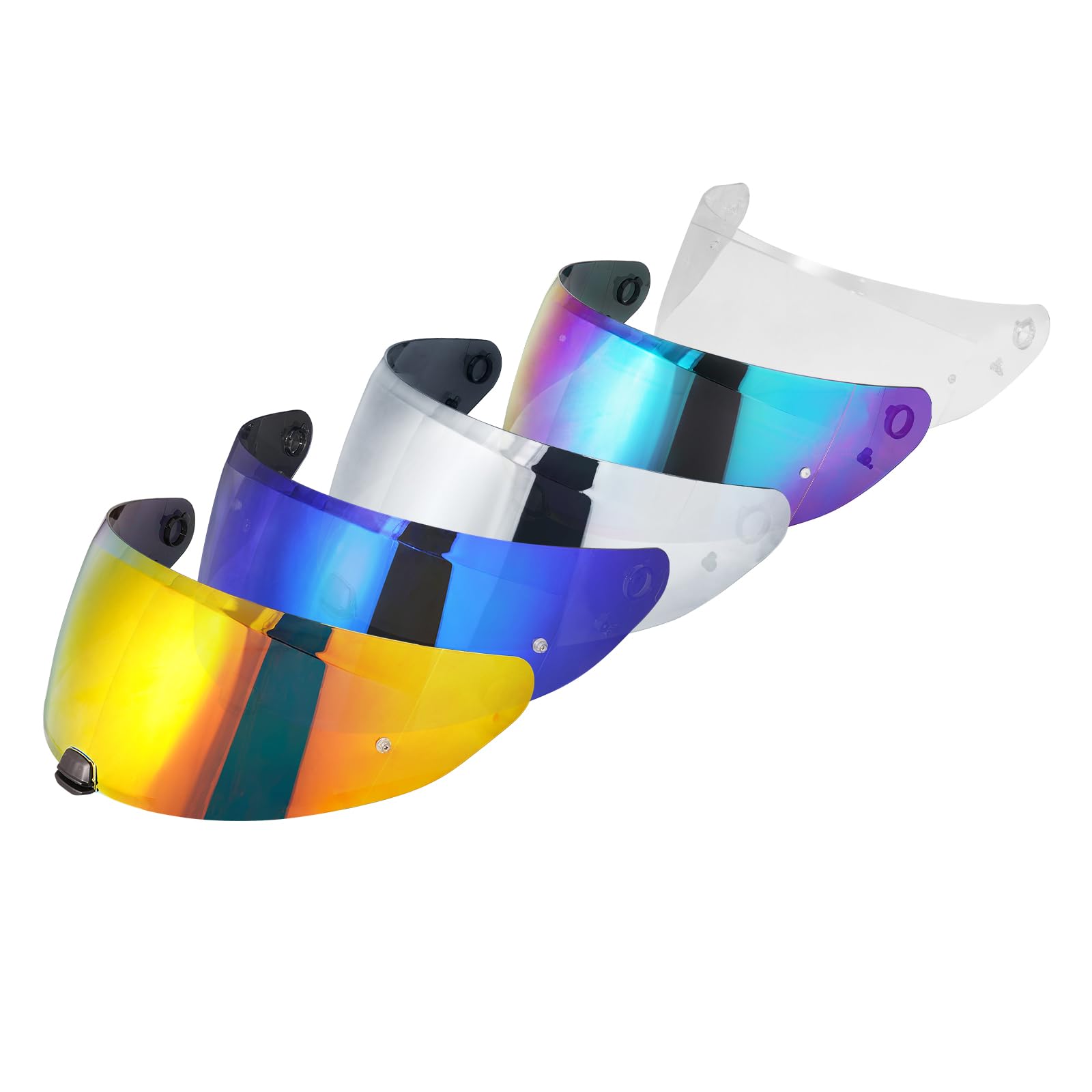VCOROS Helmvisier für i70 i10 HJ-31,Motorradhelm Visier,Motorrad Windschutz Helm Objektiv Visier,Vollgesichts Helmlinsenvisier Motorradhelm Zube (Transparent)