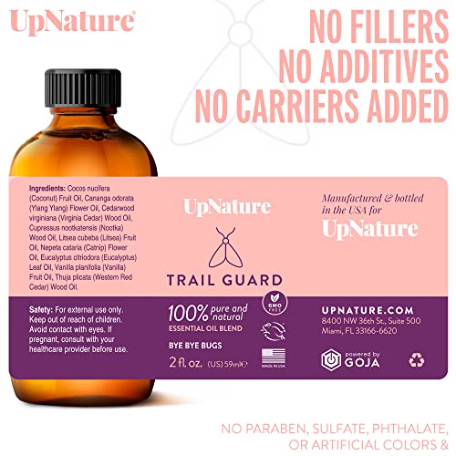 Trail Guard Essential Oil Blend 2Oz - Outdoor & Camping Essentials - Keeps Mosquitoes, Bugs & Insects Away Naturally With Eucalyptus Essential Oil, Ylang-Ylang Essential Oil & Vanilla Essential Oil #TOP2