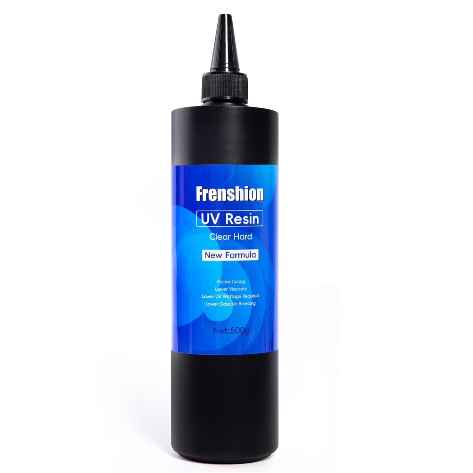 FRENSHION 500G UV Resin,Upgrade Formula Crystal Clear UV Resin Solar Cure Sunlight Activated Hard UV Resin Kit for Jewelry Earrings Necklace Bracelet Making