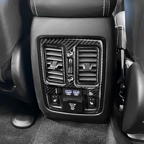 Image of Rear A /C Air Outlet Vent Cover Trim Decals for 2011-2026 Dodge Durango Accessories Carbon Fiber Stickers, B