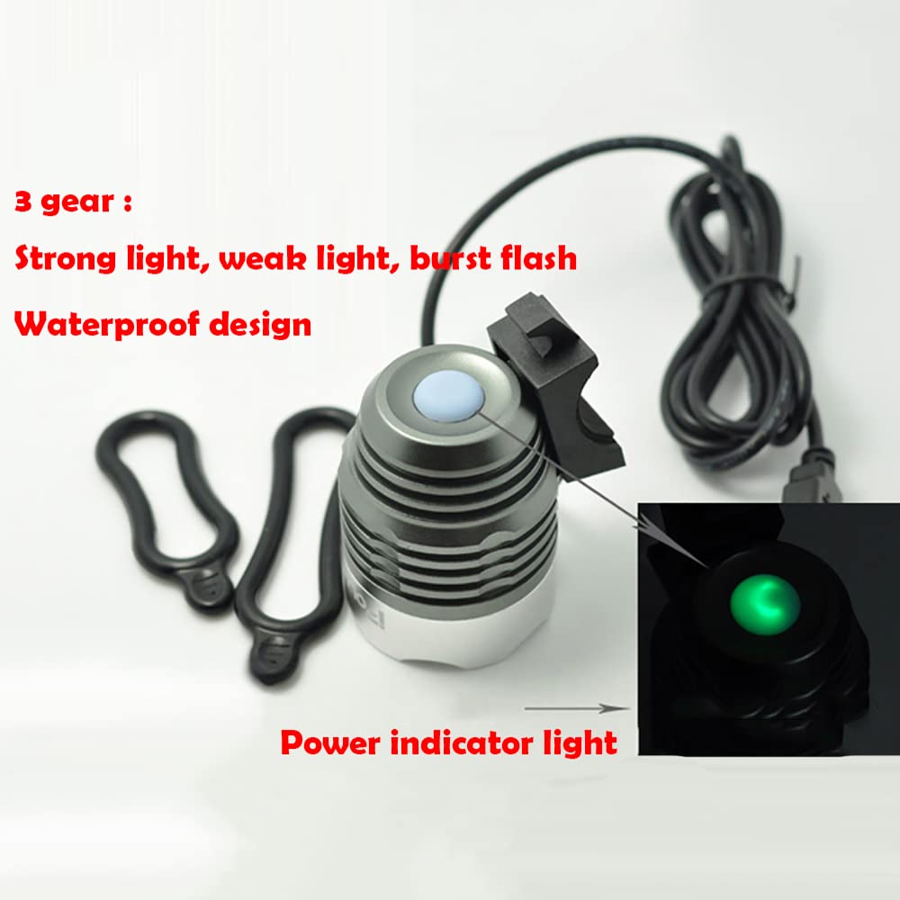 TIORU 1800 Lumen T6 L2 Bicicletta da Pesca Bicicletta LED Luce Torcia Elettrica Impermeabile Luminosità 5V2A USB Interfaccia Lampada Faro