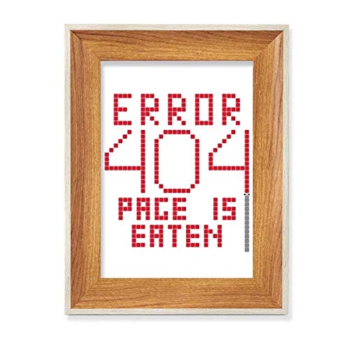 Cadre photo bois Erreur 404 cadeau idéal pour programmeur informatique et codeur web