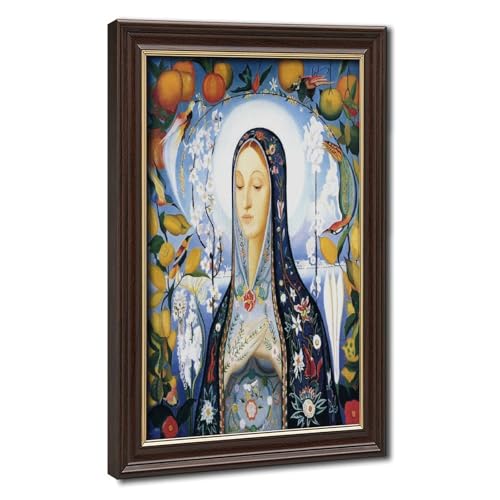 Toile Vierge Joseph Stella de decoration murale avec cadre suspendu