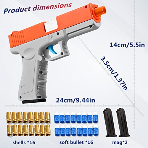 Toys Foam Blasters & Guns With Soft Bullet Shell Ejecting，Splat Gun Dart Pistol,Outdoor Activities-Fighting Shooting,Cool Stuff For Boy Kids Age 6 8-10 Years Old (Orange1) #TOP1