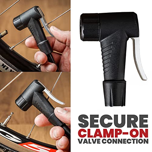 Pro Bike Tool Bike Floor Pump - Bicycle Pump With Gauge Up To 160 Psi / 11 Bar Pressure - Portable Air Pump For Bikes Tires (Presta & Schrader Valve) - Mtb And Road Bike, Ball Pump For Basketball #TOP3