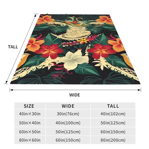 Couverture micro polaire hawaïenne 127x101 cm plaid lit canapé