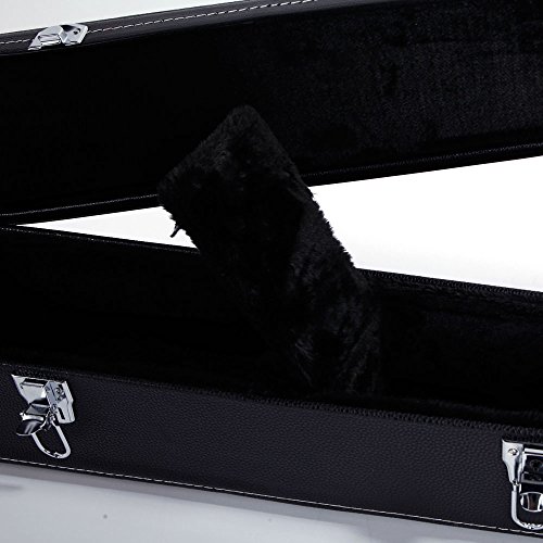 Ktaxon Banjo Hard Case with Micro Groove Pattern Leather, Wooden Banjo Cases Made of PVC, for 5/6 String Full Size Resonant Banjo-Black - Thumbnail 6