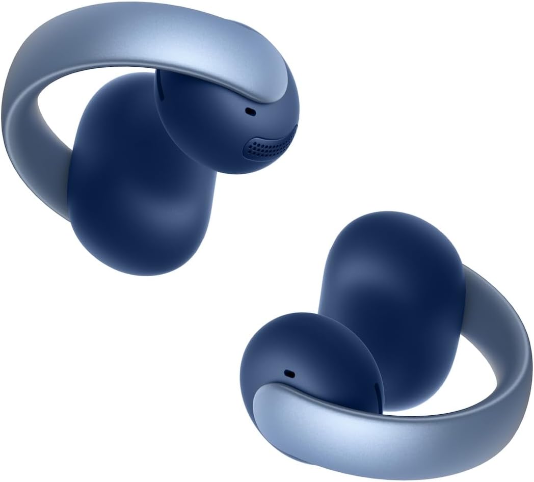 soundcore AeroClip by Anker, Open-Ear Headphones, Bluetooth Earbuds, Open Earbuds, All-Day Comfort, 4 AI-Powered Microphones, Secure Hold, 12 mm Driver, Hi-Res, Open Ring Design