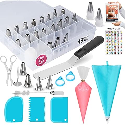 30 PCs-74 PCs and 100 PCs Icing Tips (100 PCs) Cover