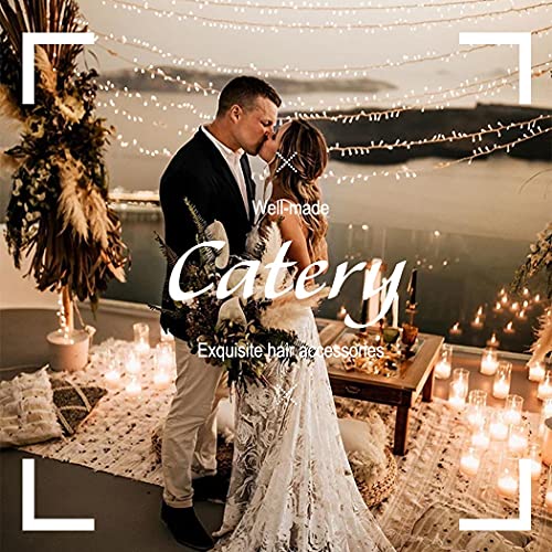 Catery Flower Crystal Bride Wedding Hair Comb Hair Accessories With Pearl Bridal Side Combs Headpiece For Women (Rose Gold) #TOP6