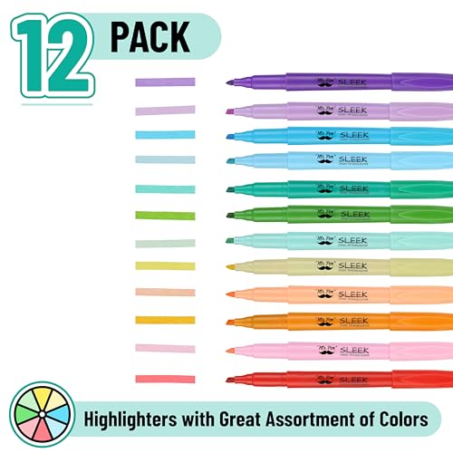 Mr. Pen- Pastel Highlighters, 12 Pack, Assorted Colors, Fast Dry, Highlighter Pastel, Set, Bible Journaling Highlighter, Marker