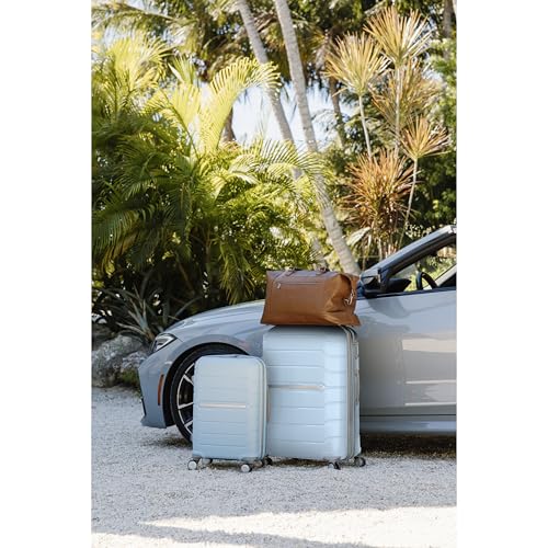 Image of Samsonite Freeform Large Checked Luggage with Dual 360 Spinner Wheels - TSA Lock, Airline-Approved - Lightweight Durable Polypropylene Expandable Hardshell - Sky Blue