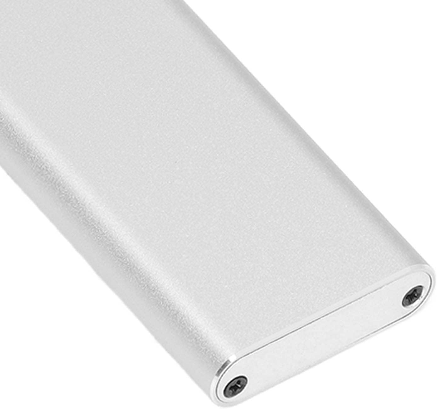 End of the M.2 Enclosure showing two screws