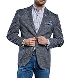 engbers sakko slim fit Leichtes Warengewicht engbers Herren Freizeit-Sakko Regular, 31745, Blau in Größe 24