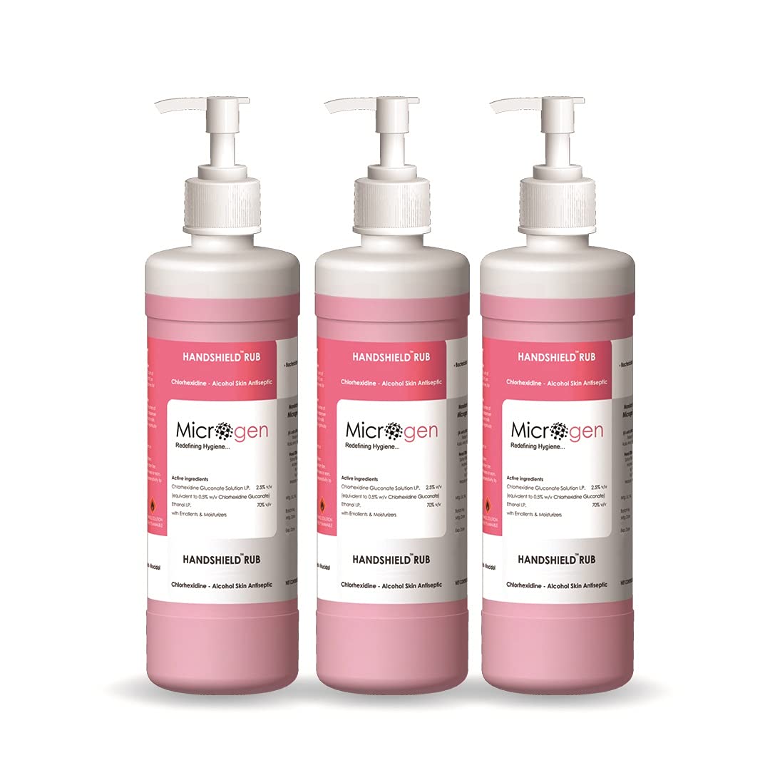 Microgen Handshield Rub 70% Ethanol Based Hand Sanitizer (Pack of 3) (B09C8HRHKH) Amazon Price History, Amazon Price Tracker